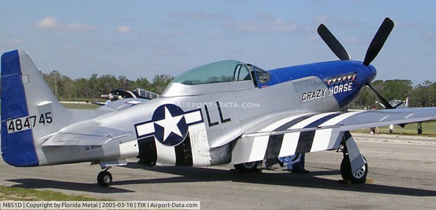 N851D, 1944 North American P-51D Mustang C/N 44-84745, P-51 Crazy Horse
