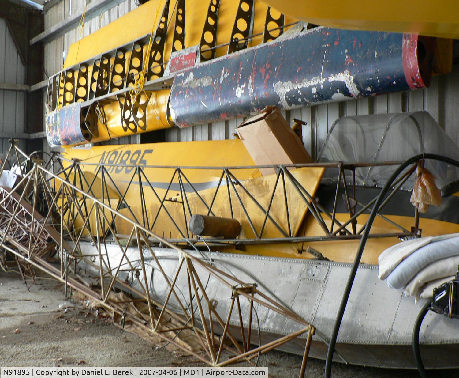 N91895, 1955 Schweizer SGU 2-22 C/N 39, What may now look like a pile of aeronautical trash will one day re-emerge as a 1955 Schweizer glider!