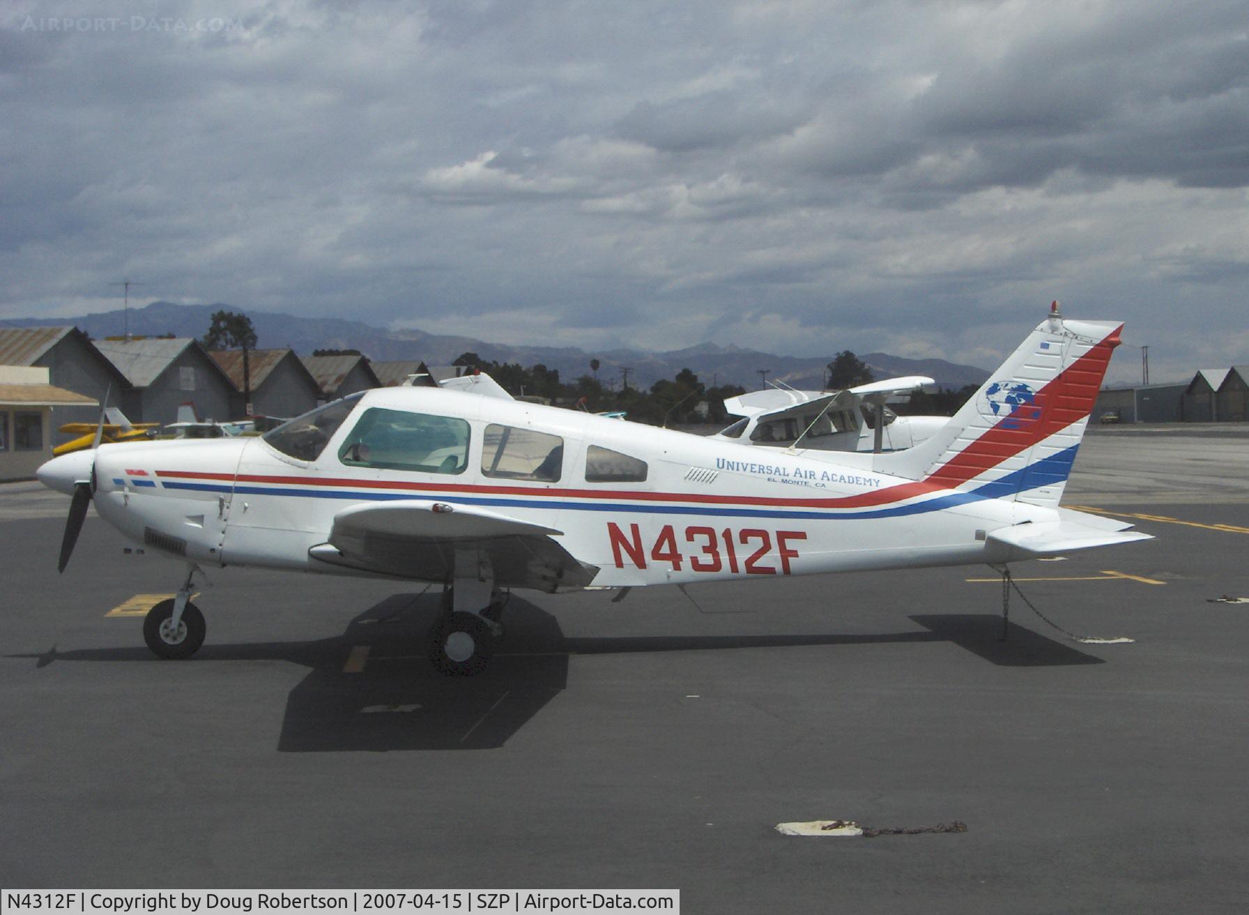 N4312F, 1977 Piper PA-28-181 Archer II C/N 287790010, 1977 Piper PA-28-181 ARCHER II, Lycoming O&VO-360 180 Hp