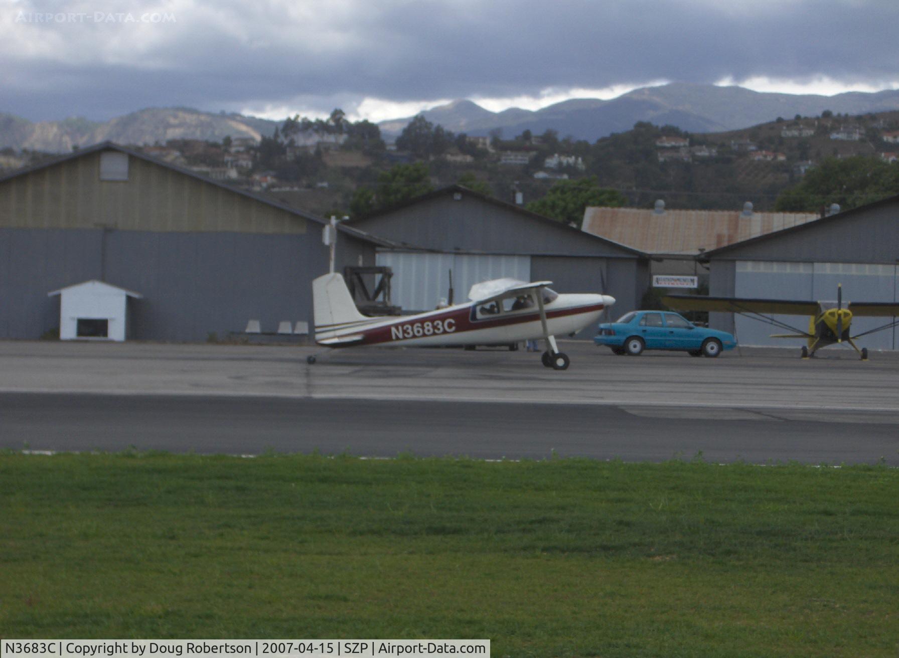N3683C, 1954 Cessna 180 C/N 31182, 1954 Cessna 180, Continental O-470 225 Hp, taxi to rwy 22