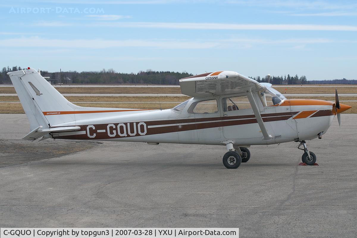 C-GQUO, 1978 Cessna 172N Skyhawk II C/N 17271119, Parked at ESSO ramp.
