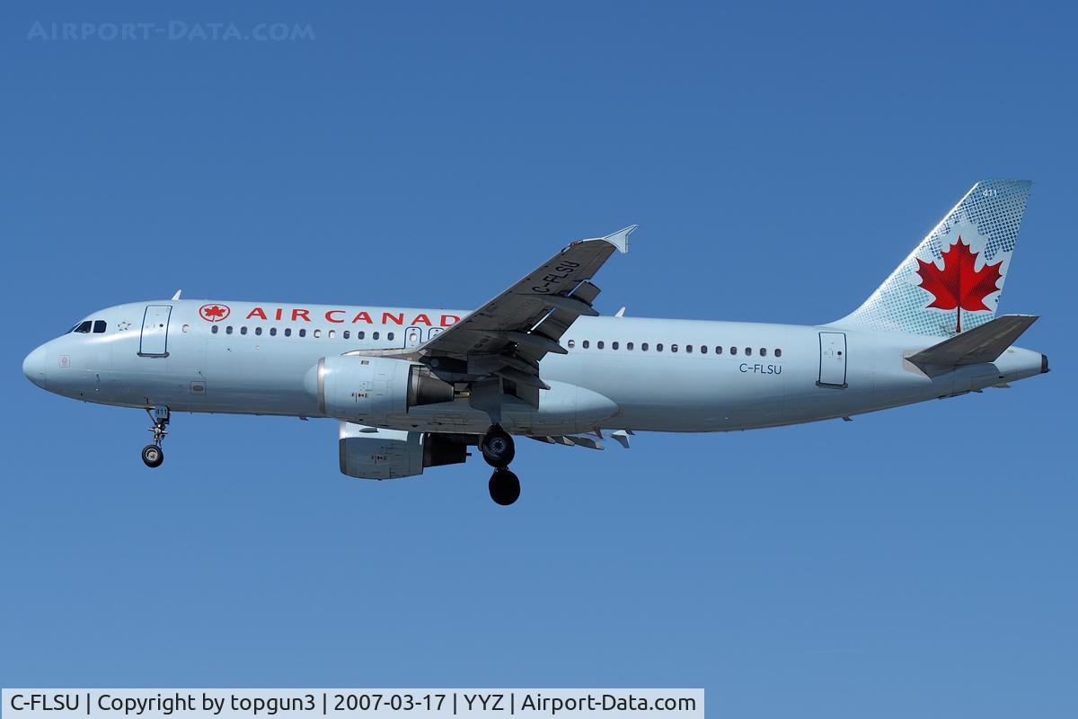 C-FLSU, 1992 Airbus A320-211 C/N 309, Short final for RWY23.