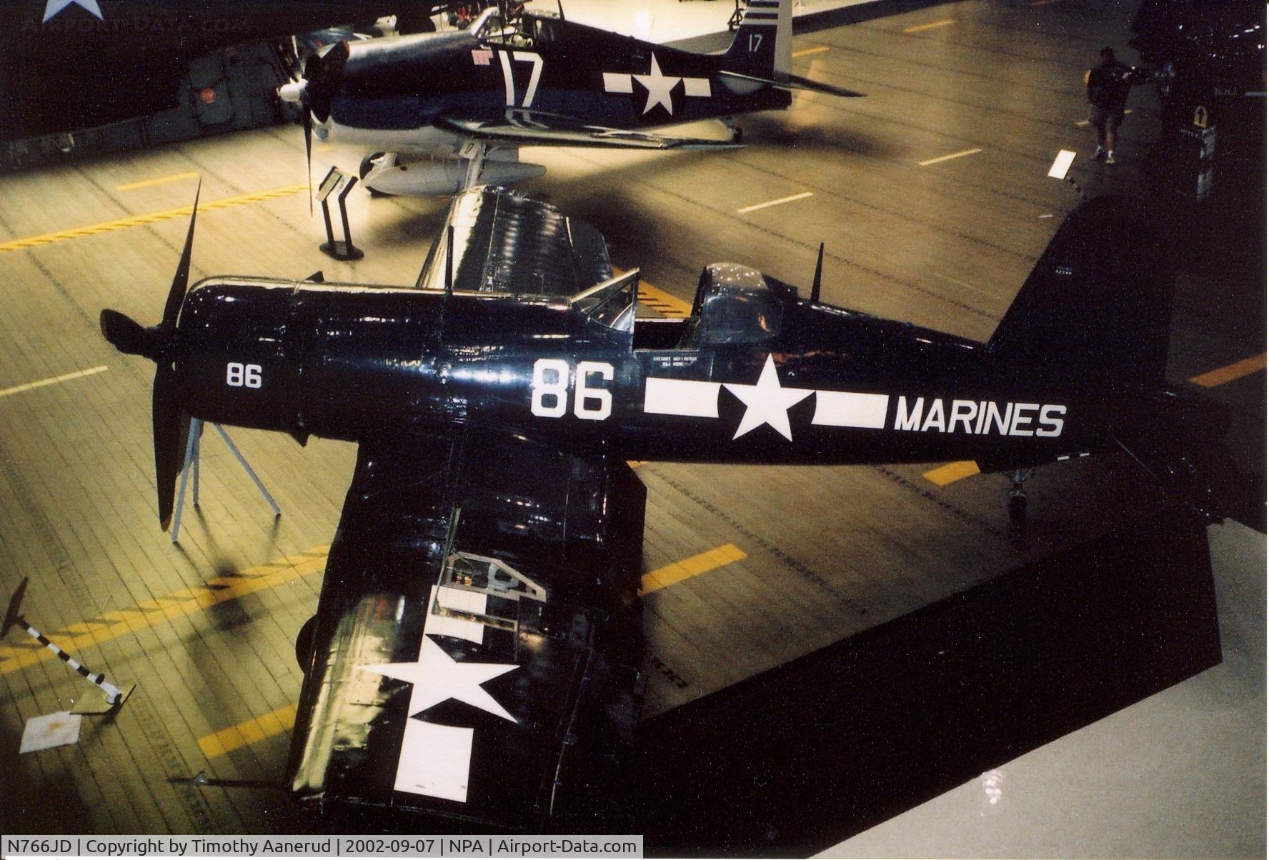 N766JD, Goodyear FG-1D Corsair C/N 3507, National Museum of Naval Aviation, Goodyear FG-1D Corsair, BuNo 92246, Ex N77JD, Ex N8050D