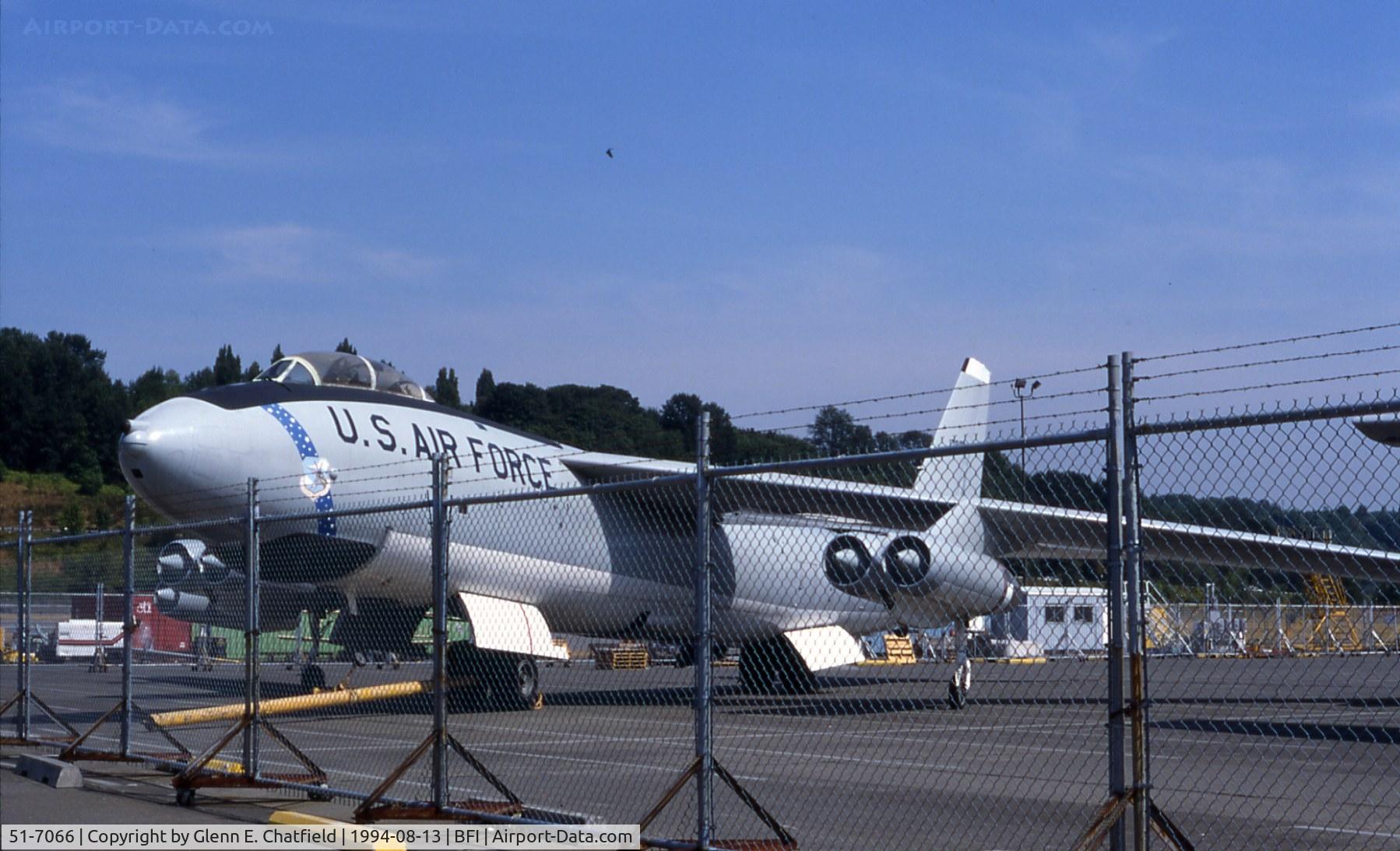 51-7066, 1951 Boeing WB-47E-75-BW Stratojet C/N 450609, WB-47E at the Boeing Museum of Flight