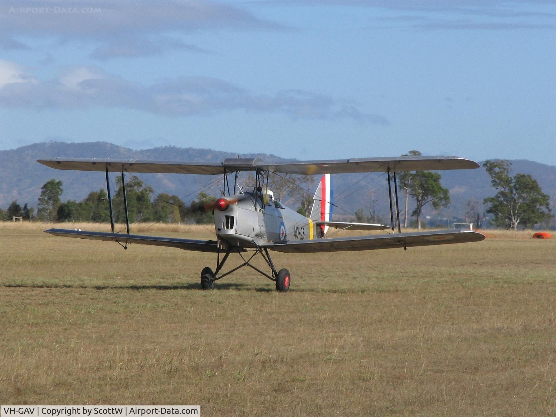 VH-GAV, 1943 De Havilland Australia DH-82A Tiger Moth C/N DHA559, image taken at Watts Bridge Memorial airfield