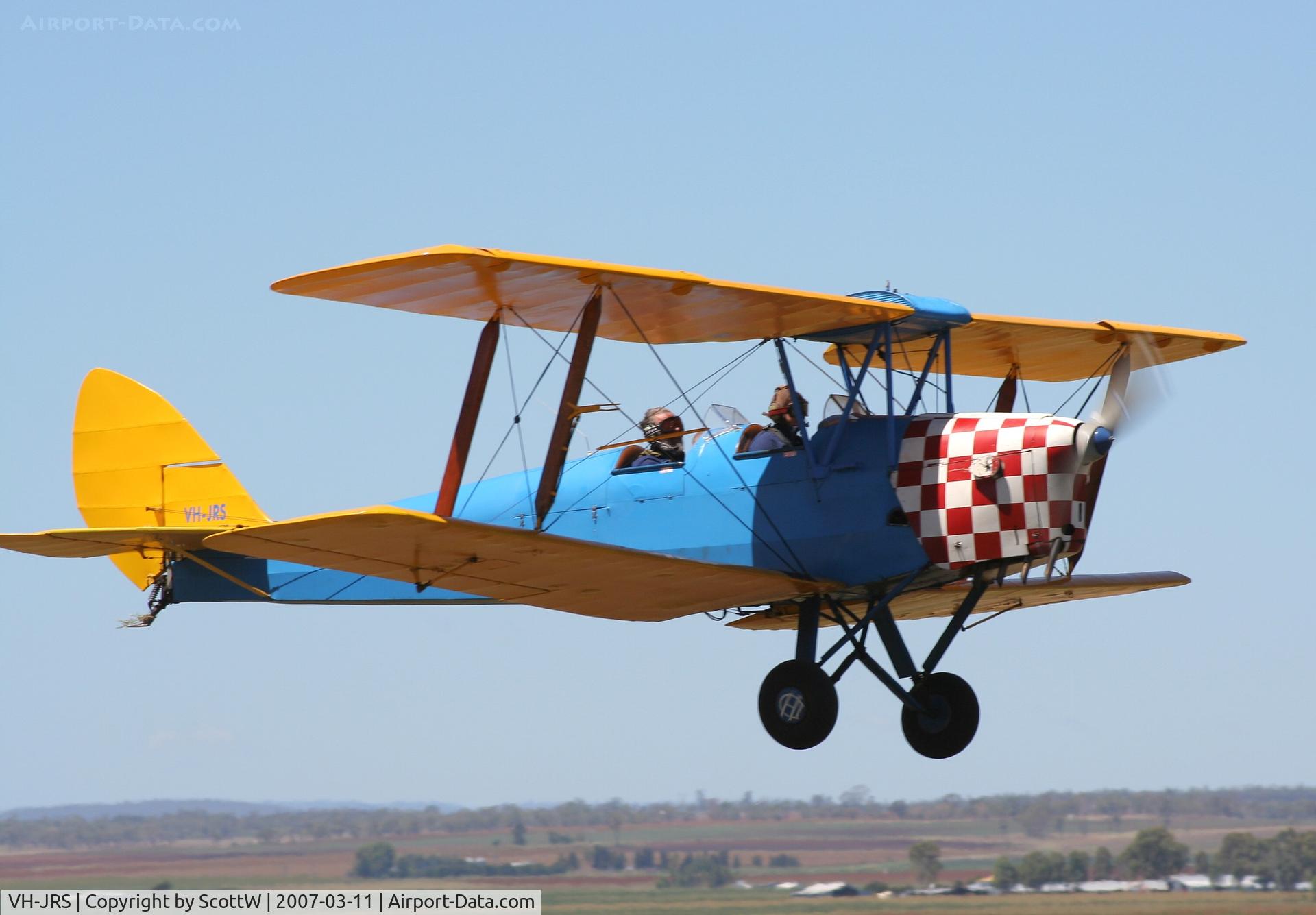 VH-JRS, 1941 De Havilland Australia DH-82A Tiger Moth C/N DHA319, image taken at Clifton Airfield