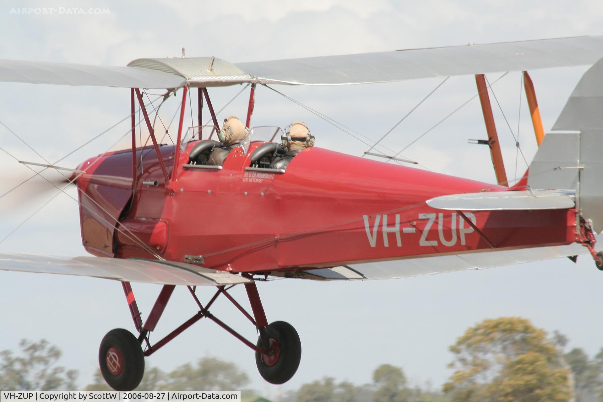 VH-ZUP, 1939 De Havilland DH-82A Tiger Moth II C/N 82358, image taken at the 15th annual festival of flight Watts Bridge Memorial Airfield QLD