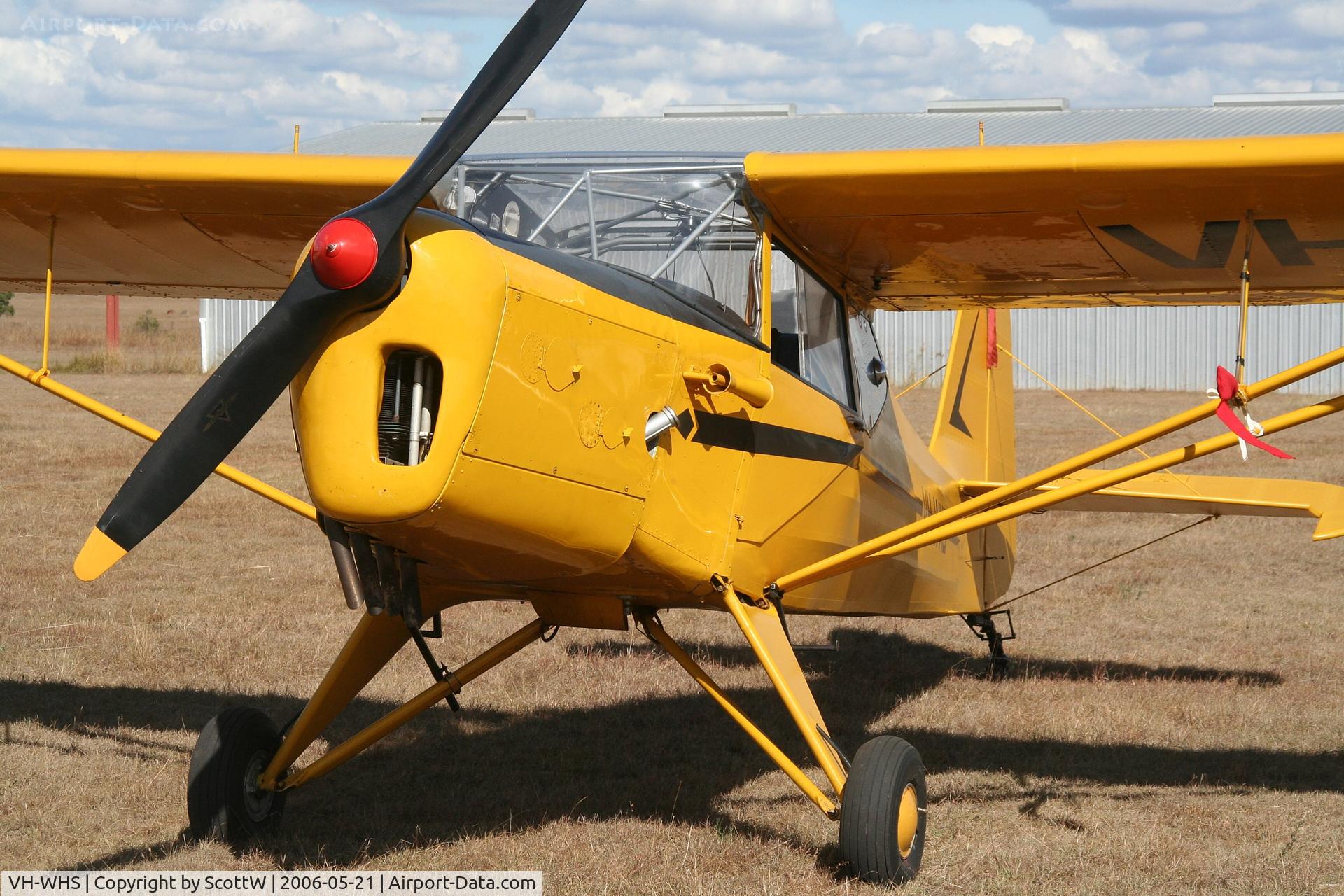 VH-WHS, 1952 Auster J-5F Aiglet Trainer C/N 2736, image taken at Watts Bridge Memorial airfield