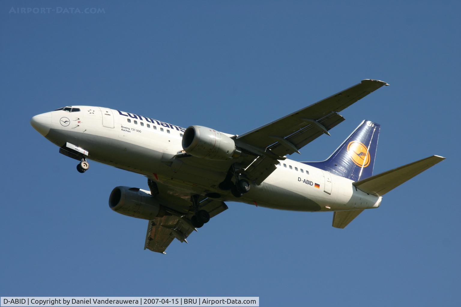 D-ABID, 1990 Boeing 737-530 C/N 24818, arrival of AACHEN