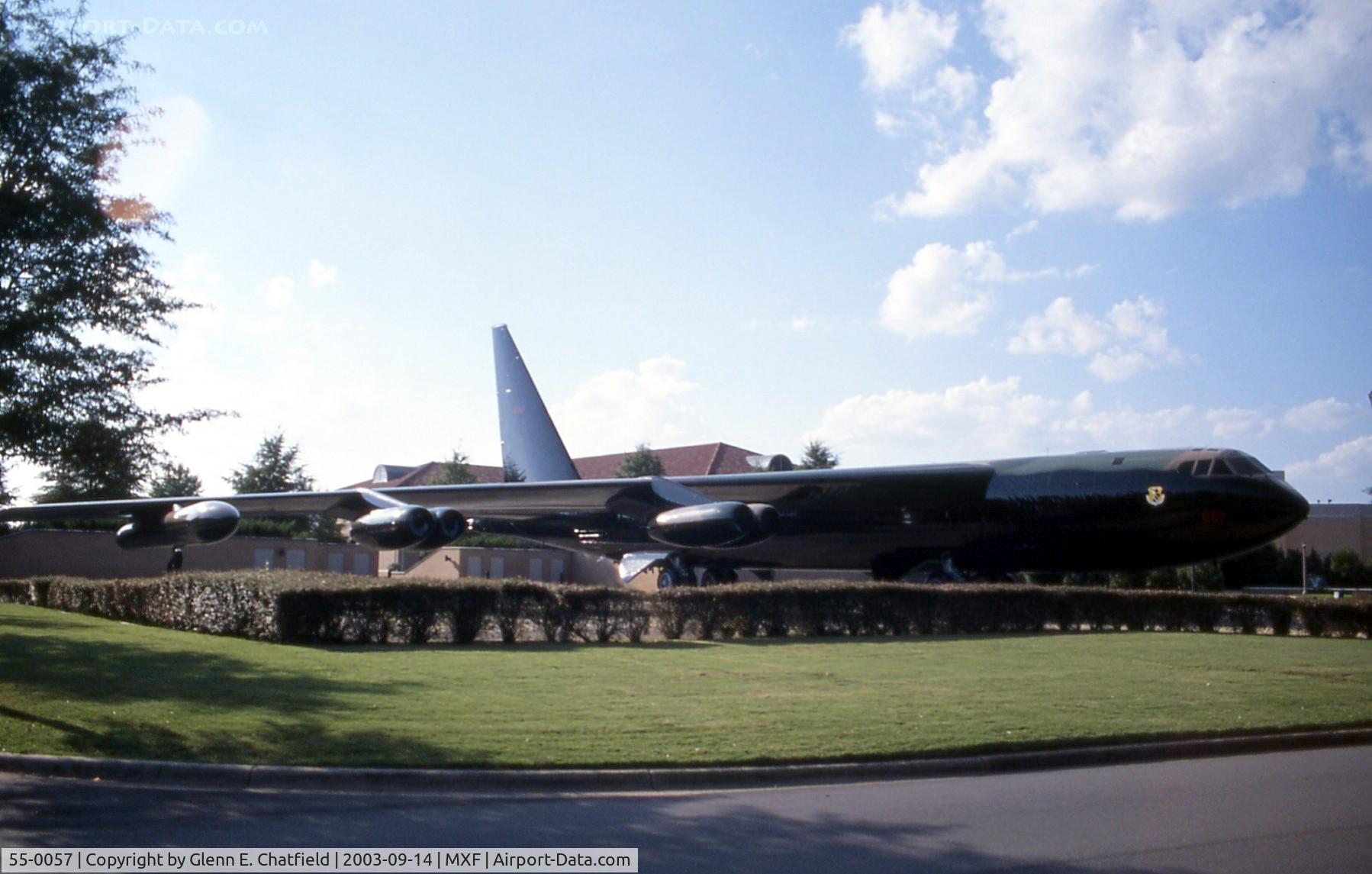 55-0057, 1955 Boeing B-52D-10-BW Stratofortress C/N 464009, B-52D at the Maxwell AFB Air Park