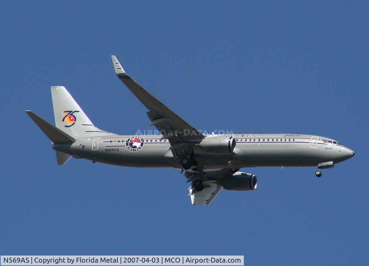 N569AS, 2007 Boeing 737-890 C/N 35184, Alaska