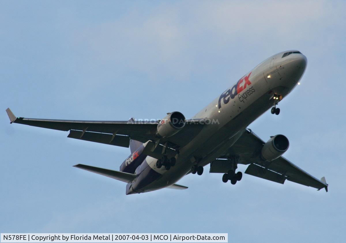 N578FE, 1992 McDonnell Douglas MD-11F C/N 48458, Fed Ex