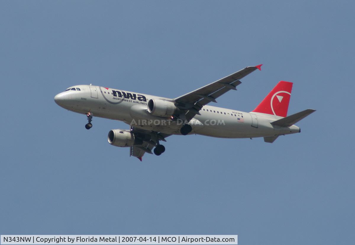 N343NW, 1993 Airbus A320-212 C/N 387, Northwest