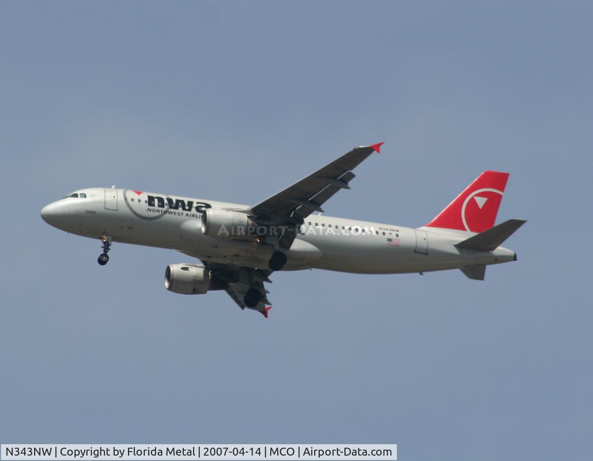N343NW, 1993 Airbus A320-212 C/N 387, Northwest