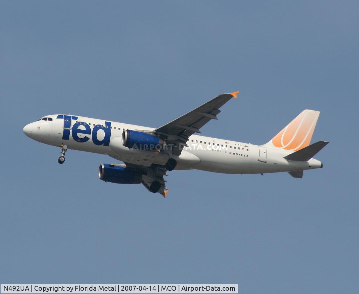 N492UA, 2002 Airbus A320-232 C/N 1755, Ted