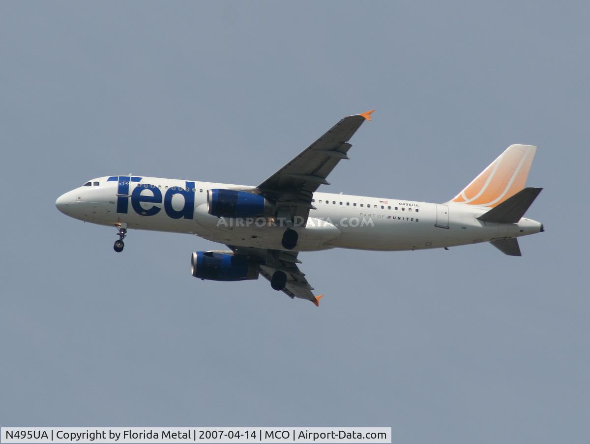 N495UA, 2002 Airbus A320-232 C/N 1842, Ted