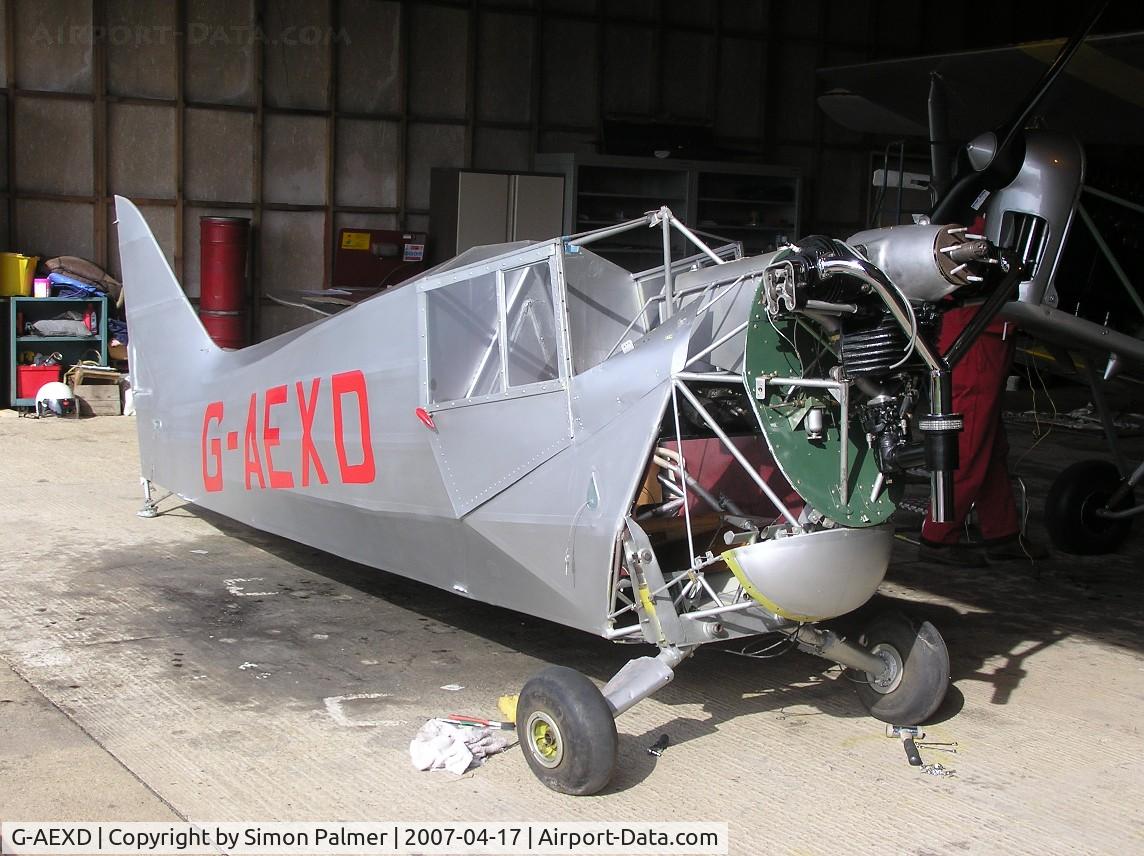 G-AEXD, 1937 Aeronca 100 C/N AB124, Aeronca 100 under restoration