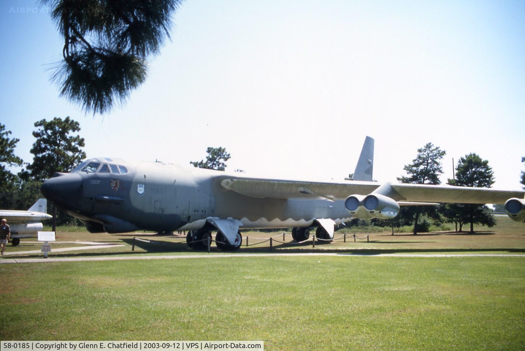 58-0185, 1958 Boeing B-52G Stratofortress C/N 464253, B-52G at the Air Force Armament Museum