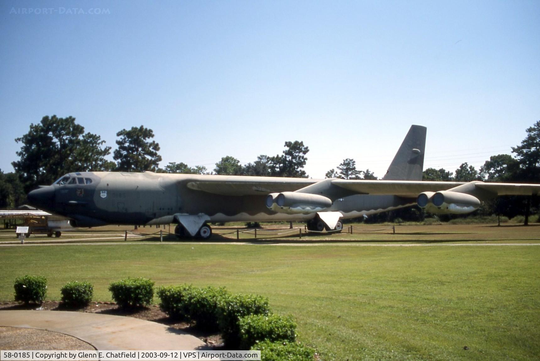 58-0185, 1958 Boeing B-52G Stratofortress C/N 464253, B-52G at the Air Force Armament Museum