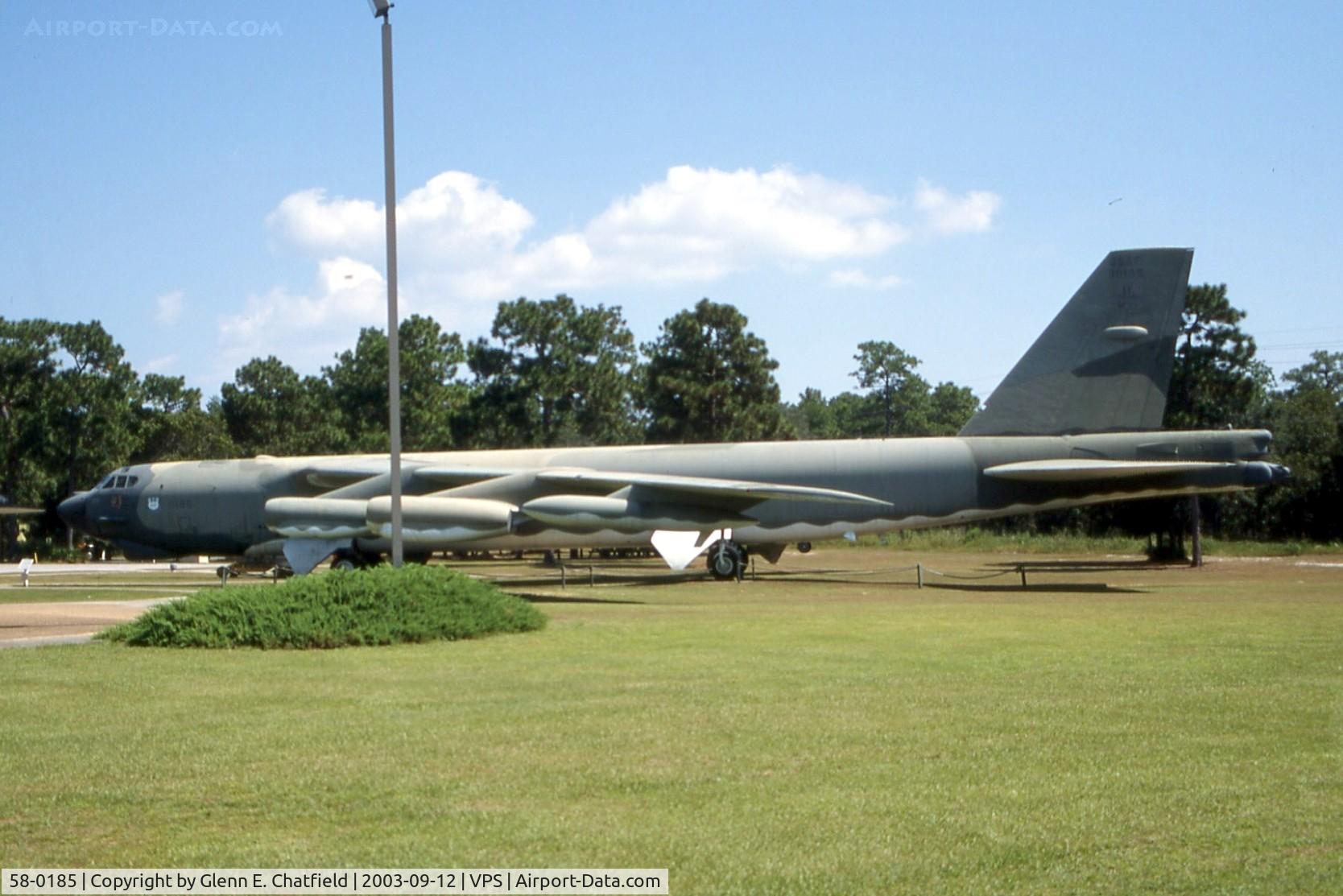 58-0185, 1958 Boeing B-52G Stratofortress C/N 464253, B-52G at the Air Force Armament Museum