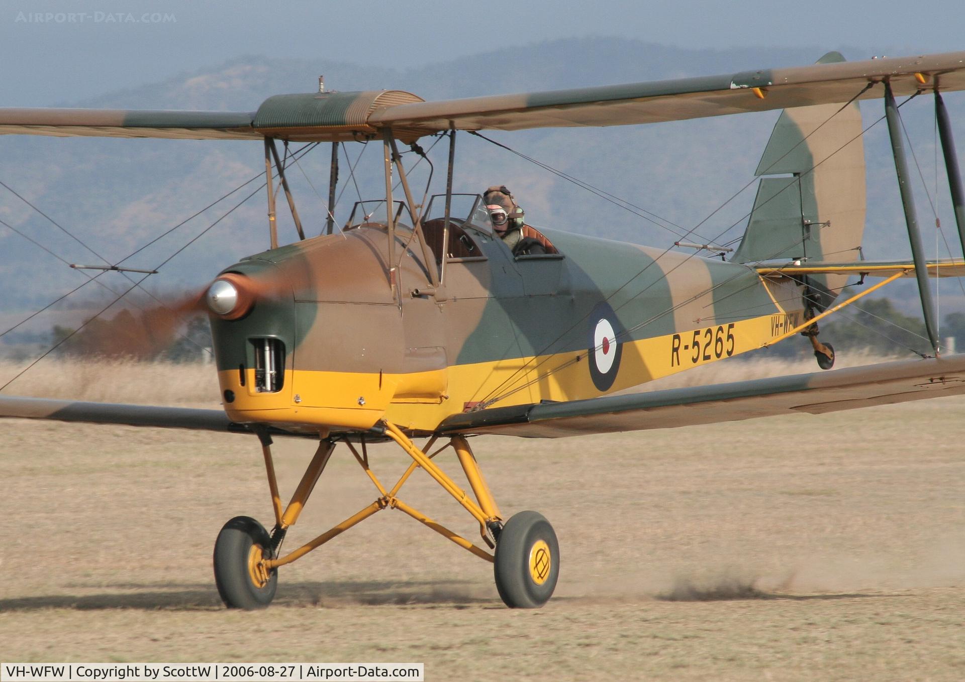 VH-WFW, 1940 De Havilland DH-82A Tiger Moth II C/N 83124, image taken at the 15th annual festival of flight Watts Bridge Memorial Airfield QLD