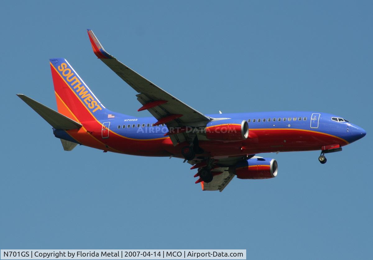 N701GS, 1997 Boeing 737-7H4 C/N 27836, Southwest