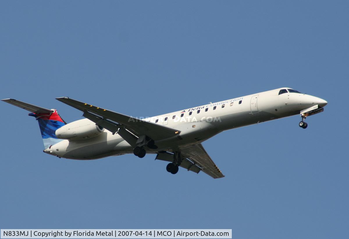 N833MJ, 2000 Embraer EMB-145LR C/N 145327, Delta Conn