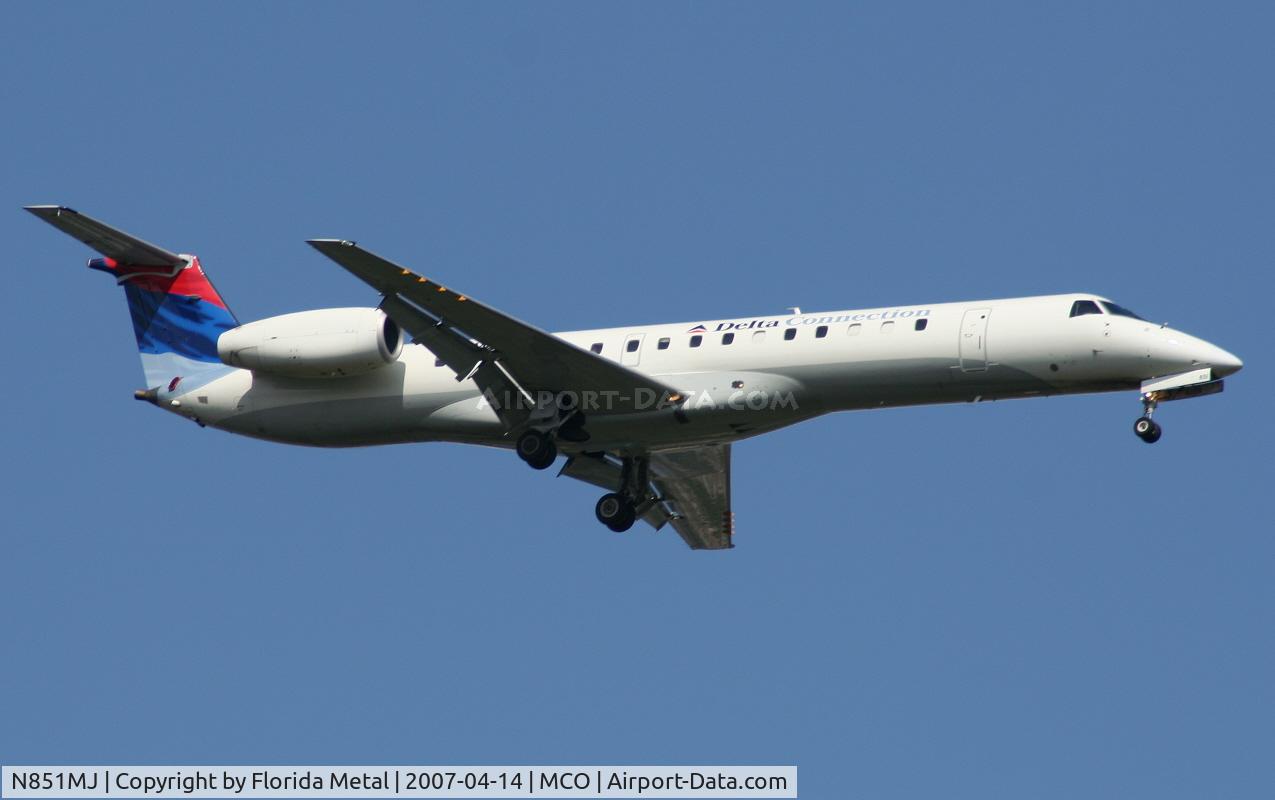 N851MJ, 2002 Embraer EMB-145LR C/N 145572, Delta Connection