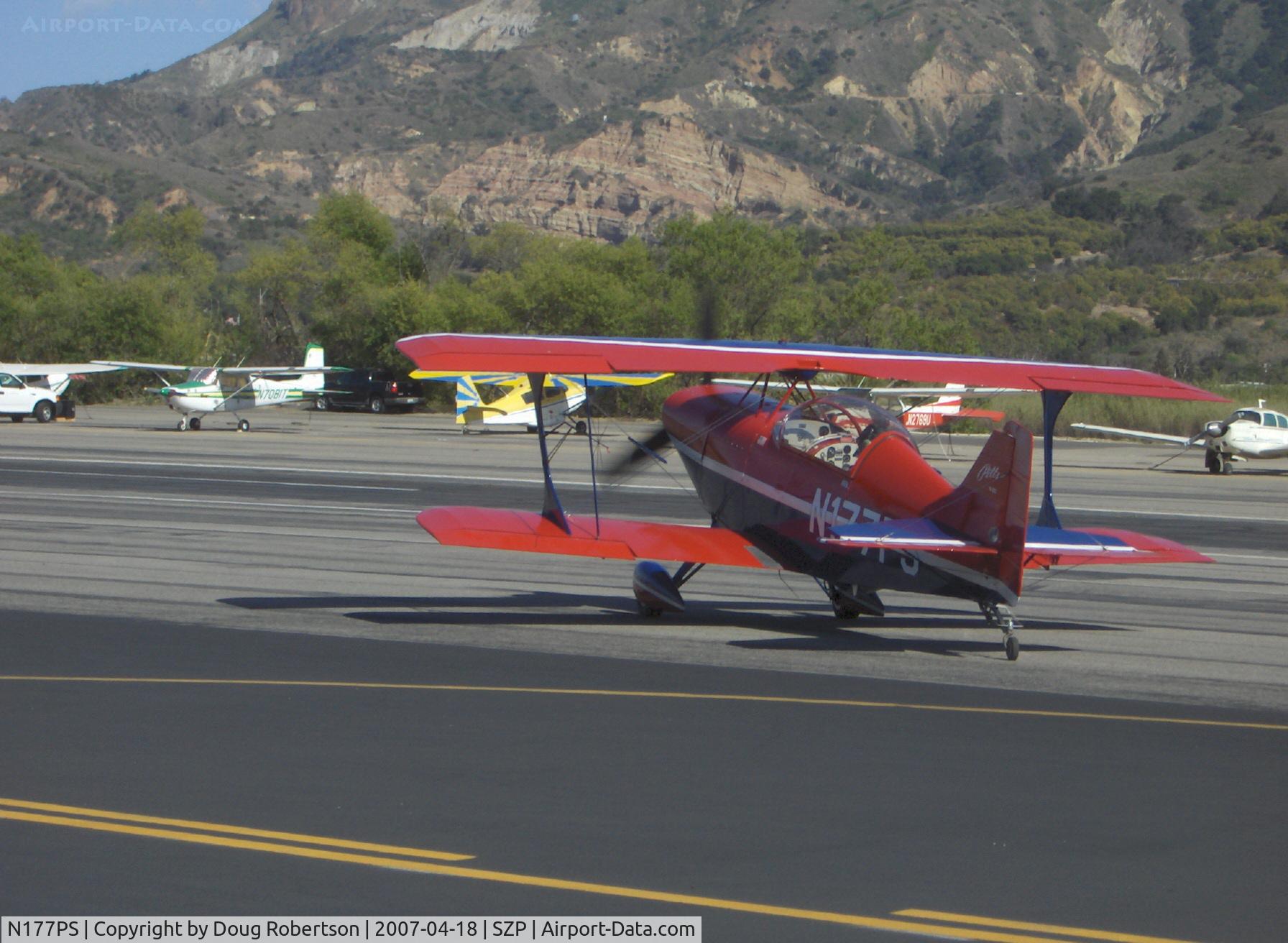 N177PS, 2000 Aviat Pitts S-2C Special C/N 6038, 2000 Aviat PITTS S-2C, Lycoming AEIO-540, taxi to Rwy 22