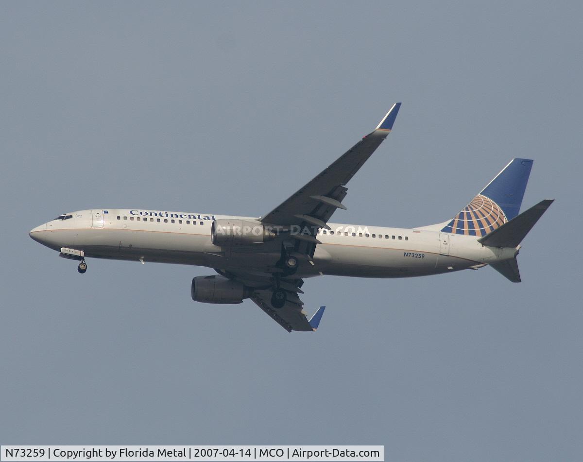 N73259, 2001 Boeing 737-824 C/N 30803, Continental