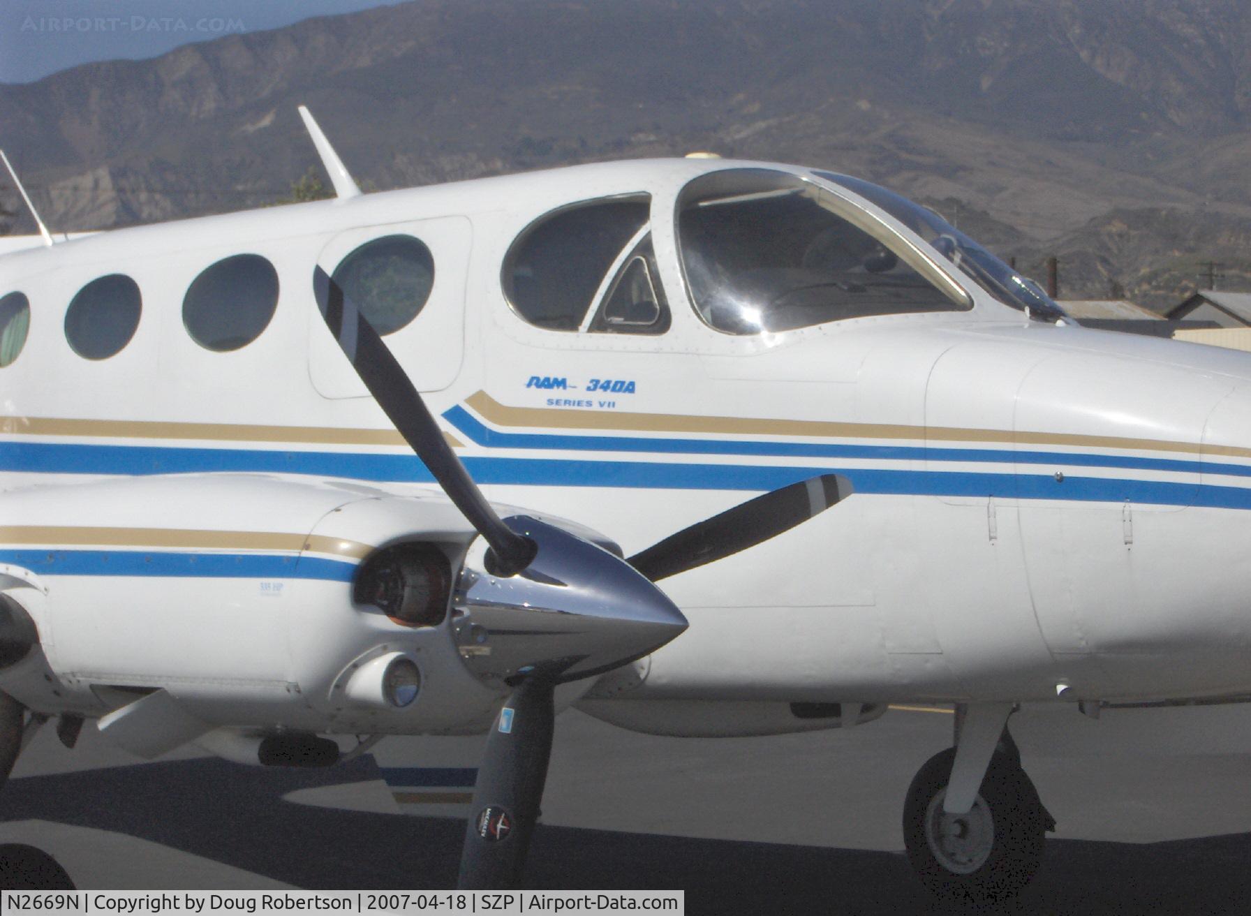 N2669N, 1979 Cessna 340A C/N 340A0735, 1979 Cessna 340A, two Continental TSIO-520-NB 310 Hp each, pressurized, tri-blade CS props, landing light
