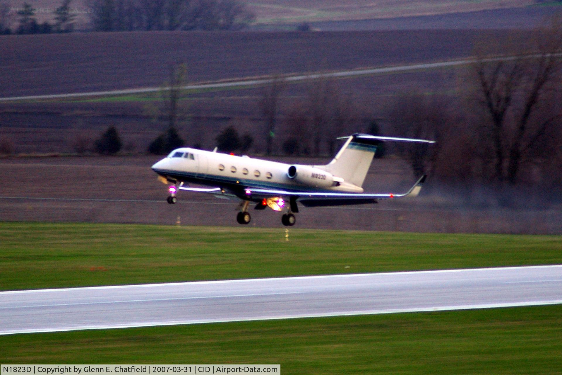 N1823D, 1969 Grumman G-1159 Gulfstream II SP C/N 59, After the storm, sunset takeoff