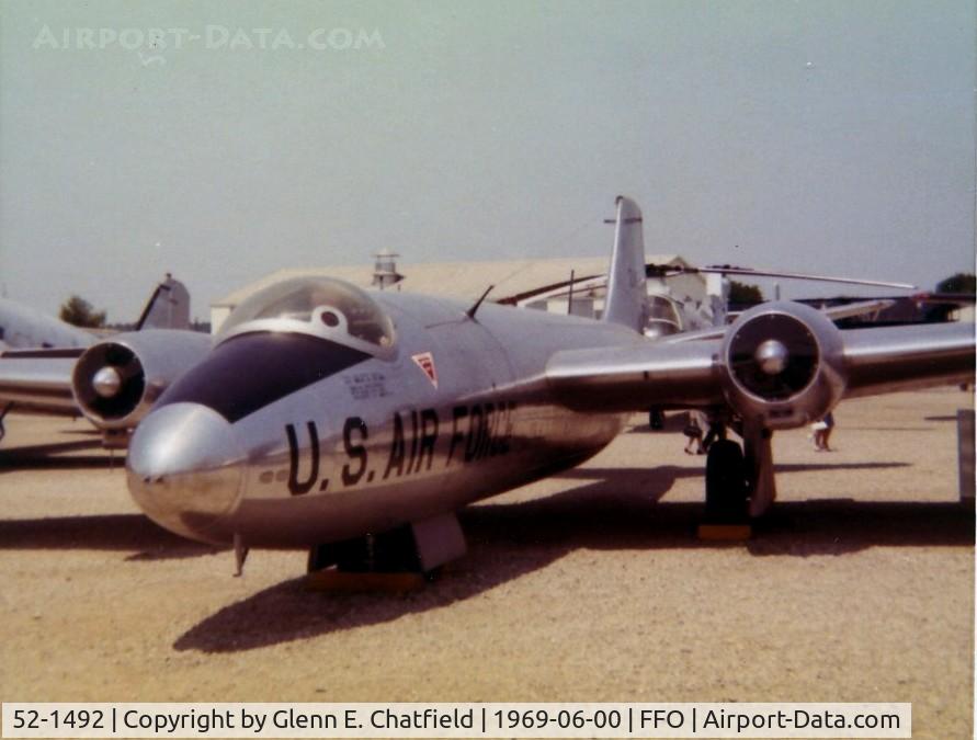 52-1492, 1952 Martin RB-57A Canberra C/N 075, RB-57A at the old Air Force Musuem at Patterson Field, Fairborn, OH.  Now at Hill AFB, UT