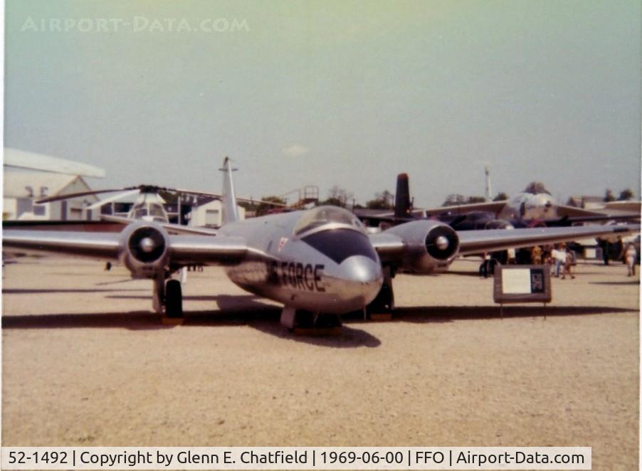 52-1492, 1952 Martin RB-57A Canberra C/N 075, RB-57A at the old Air Force Musuem at Patterson Field, Fairborn, OH.  Now at Hill AFB, UT
