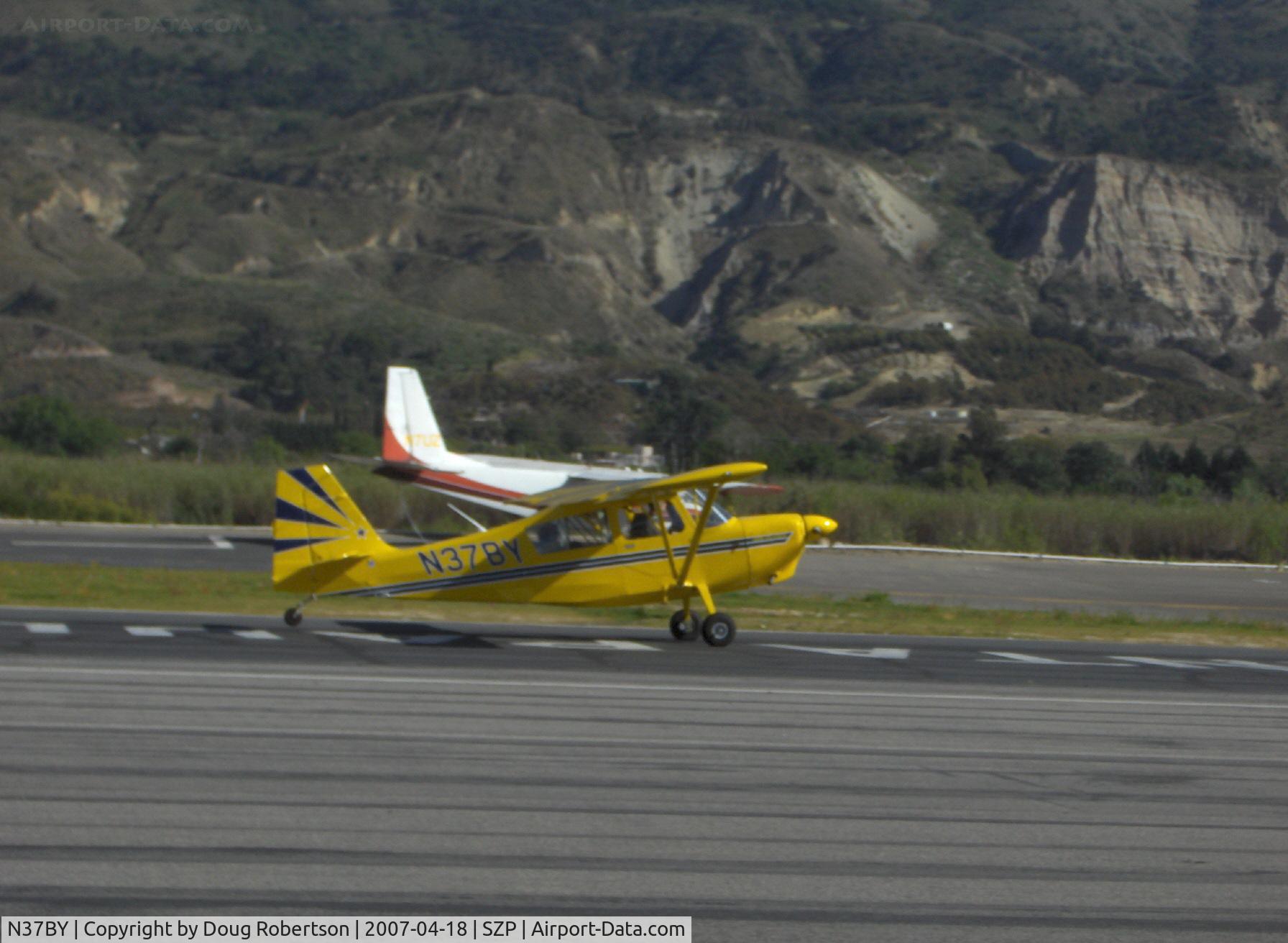 N37BY, 2004 American Champion 8KCAB Super Decathlon C/N 951-2004, 2004 American Champion 8KCAB SUPER DECATHLON, Lycoming AEIO-360 180 Hp, landing roll Rwy 22