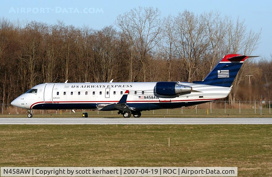 N458AW, 2003 Bombardier CRJ-200LR (CL-600-2B19) C/N 7861, Wisconsin 3910 to BOS.