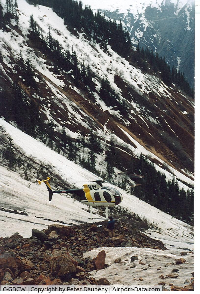 C-GBCW, 1977 Hughes 369D C/N 1260057D, Photo taken near Stewart BC, spring 2005