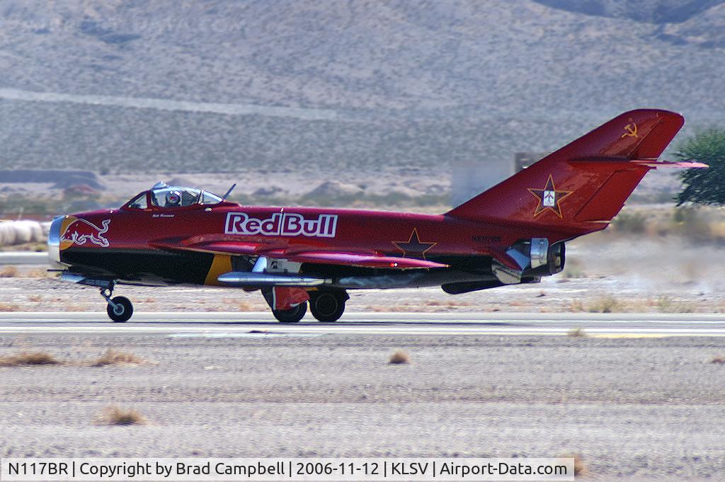 N117BR, 1959 PZL-Mielec Lim-5 (MiG-17F) C/N 1C1529, MiG Magic Inc. - Westlake Village, California / Built in 1959 in Poland. Mikoyan-Gurevich MiG-17 Fresco - LIM-5. 'Red Bull' - Aviation Nation 2006