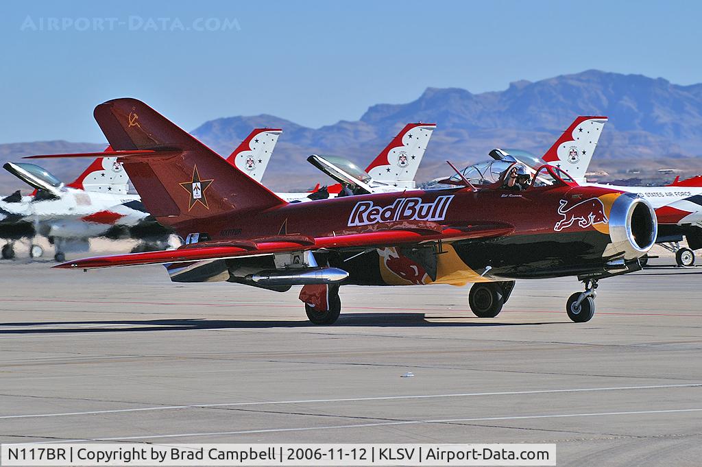 N117BR, 1959 PZL-Mielec Lim-5 (MiG-17F) C/N 1C1529, MiG Magic Inc. - Westlake Village, California / Built in 1959 in Poland. Mikoyan-Gurevich MiG-17 Fresco - LIM-5. 'Red Bull' - Aviation Nation 2006