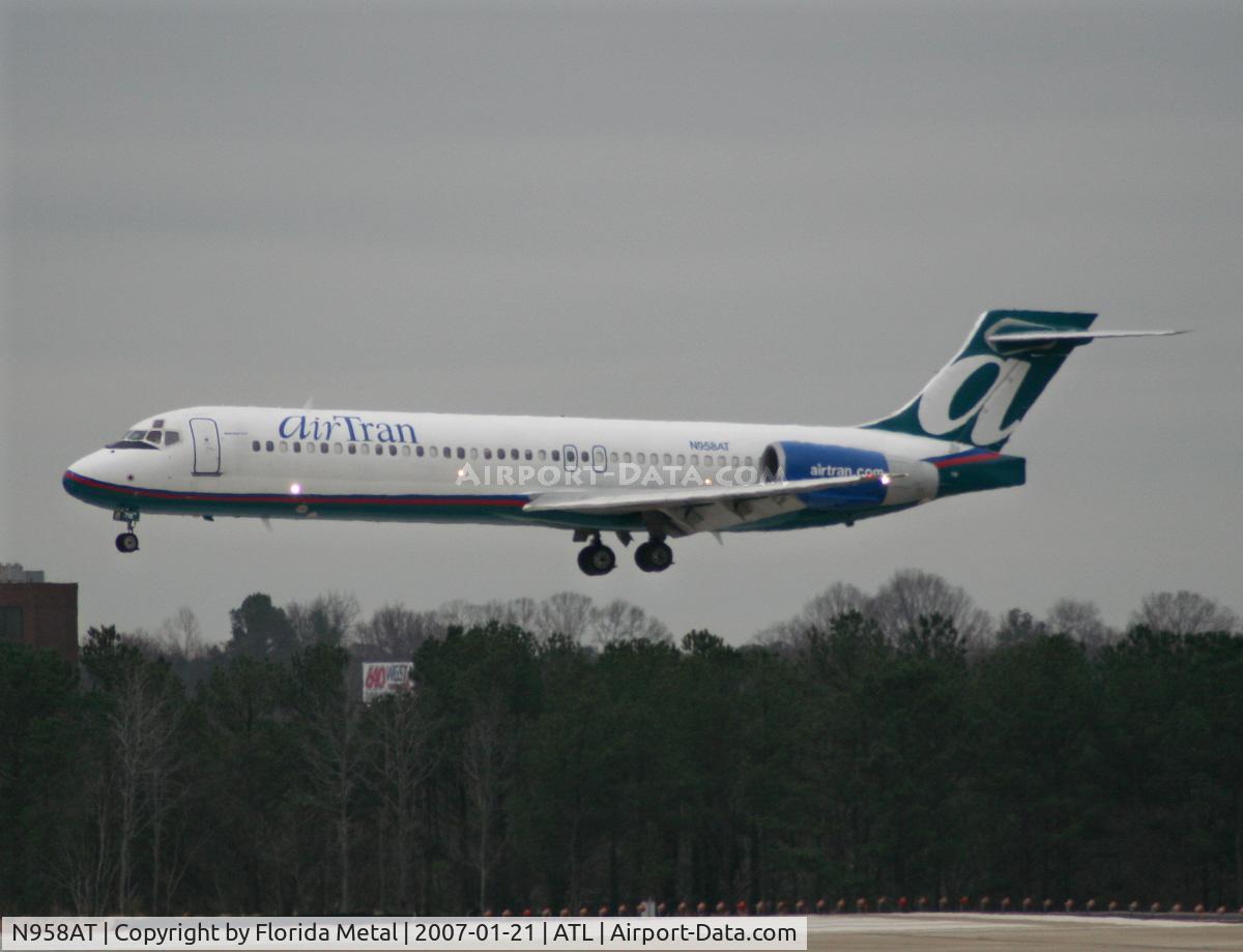 N958AT, 2001 Boeing 717-200 C/N 55020, Air Tran