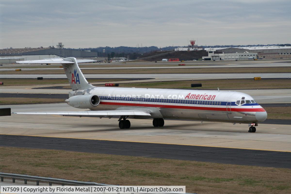 N7509, 1989 McDonnell Douglas MD-82 (DC-9-82) C/N 49803, American