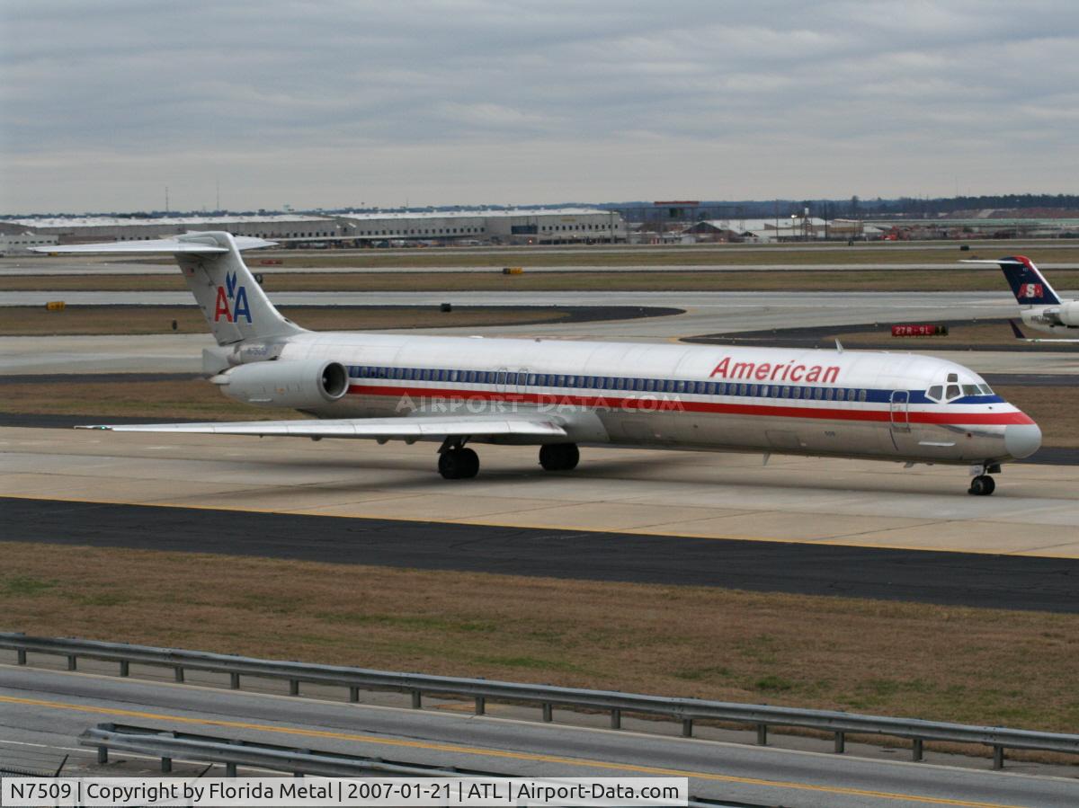 N7509, 1989 McDonnell Douglas MD-82 (DC-9-82) C/N 49803, American