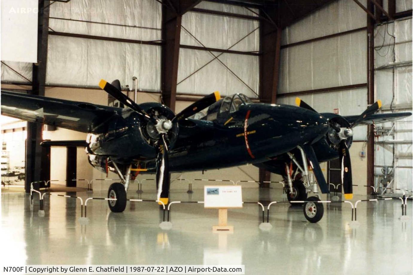 N700F, 1945 Grumman F7F-3 Tigercat C/N C.132, F7F-3P 80390 at the Kalamazoo Air Zoo