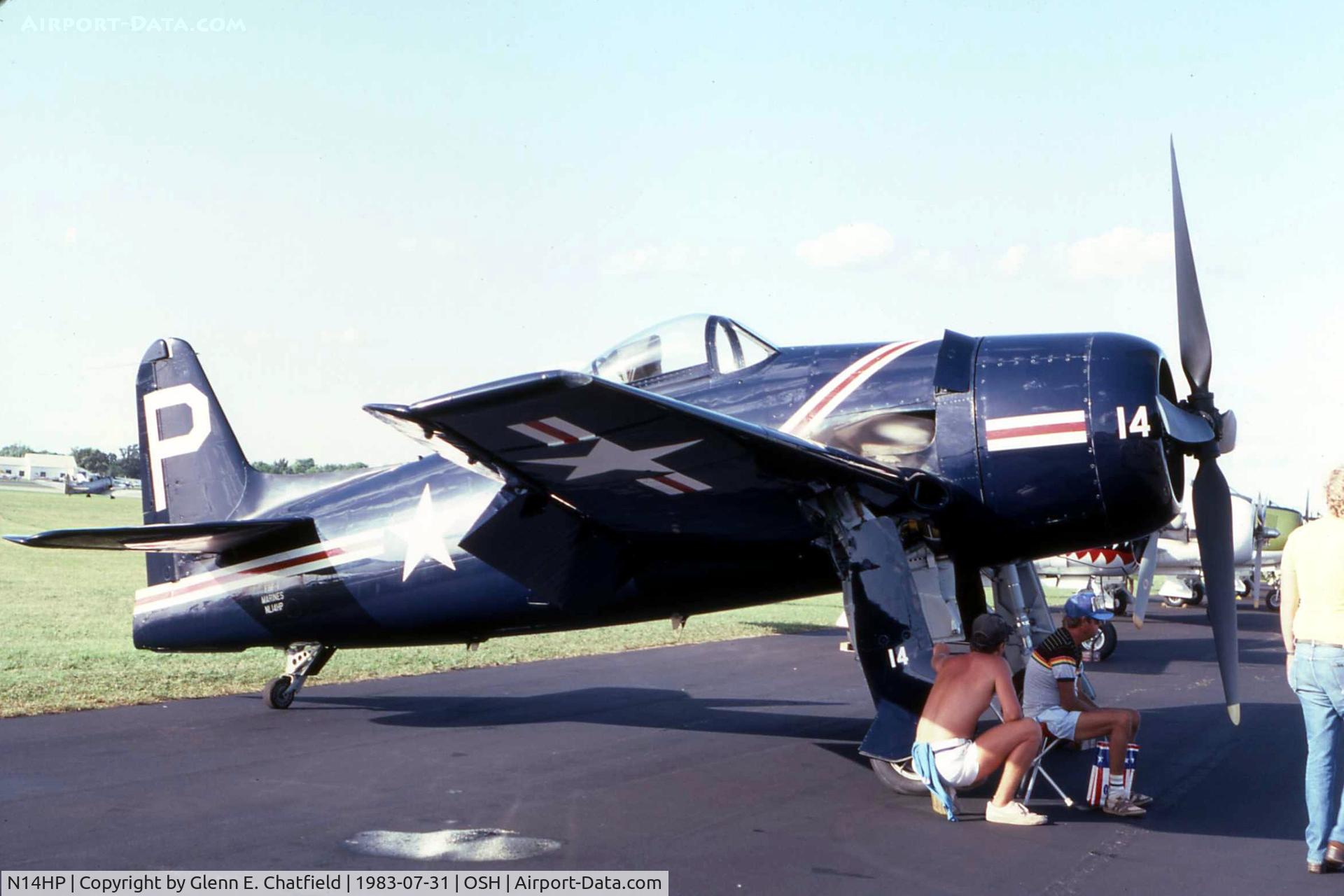 N14HP, 1945 Grumman F8F-1 Bearcat C/N D.10, F8F-1 90446 at the EAA Fly In