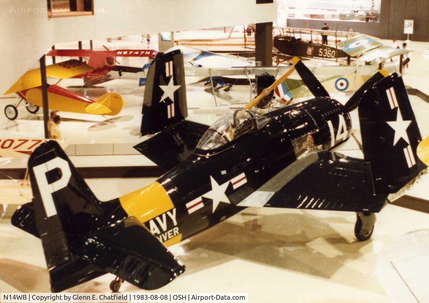 N14WB, Grumman F8F-2 (G58) Bearcat C/N D.1148, F8F-2 122619 at the EAA Museum