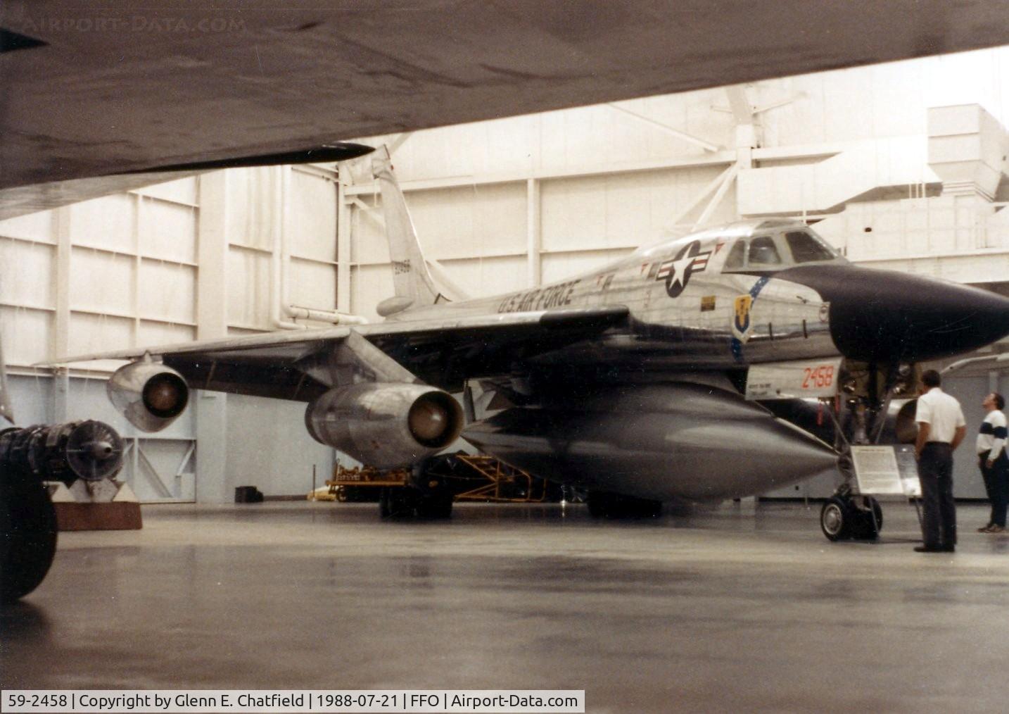 59-2458, 1959 Convair B-58A Hustler C/N 61, B-58A at the National Museum of the U.S. Air Force