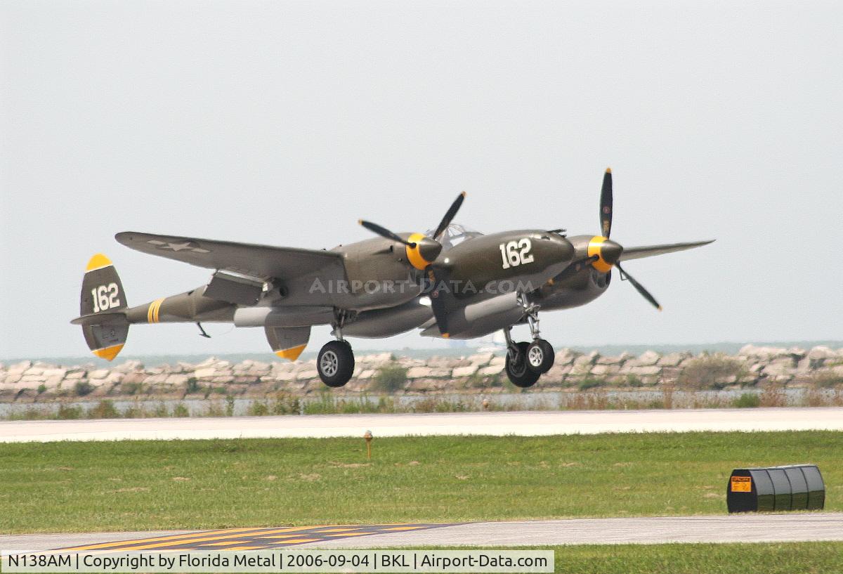 N138AM, 1943 Lockheed P-38J Lightning C/N 44-23314, P-38