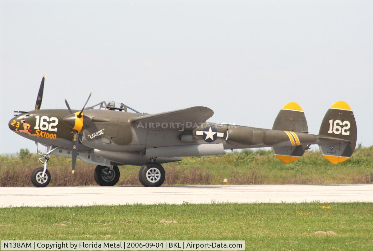 N138AM, 1943 Lockheed P-38J Lightning C/N 44-23314, P-38