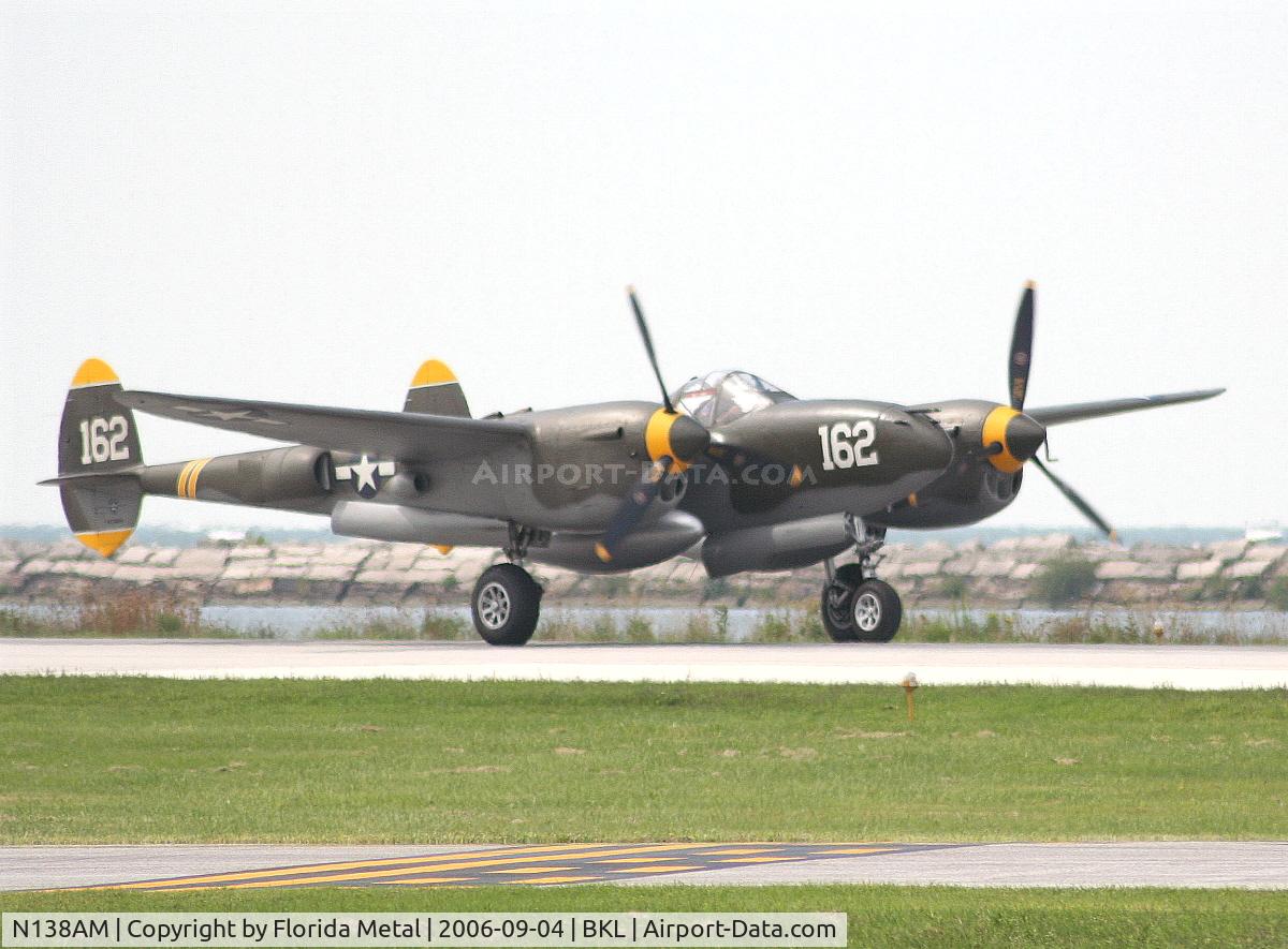N138AM, 1943 Lockheed P-38J Lightning C/N 44-23314, P-38