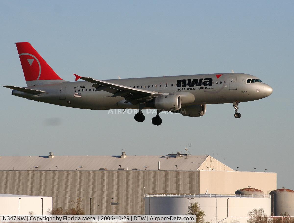N347NW, 1993 Airbus A320-212 C/N 408, Northwest